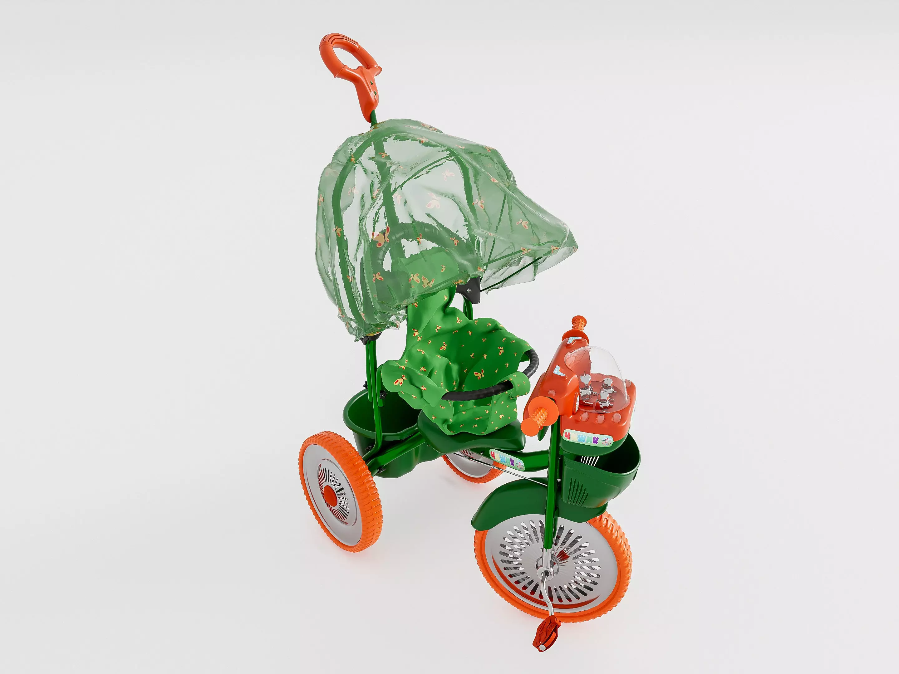 Modern baby stroller 3D model_6