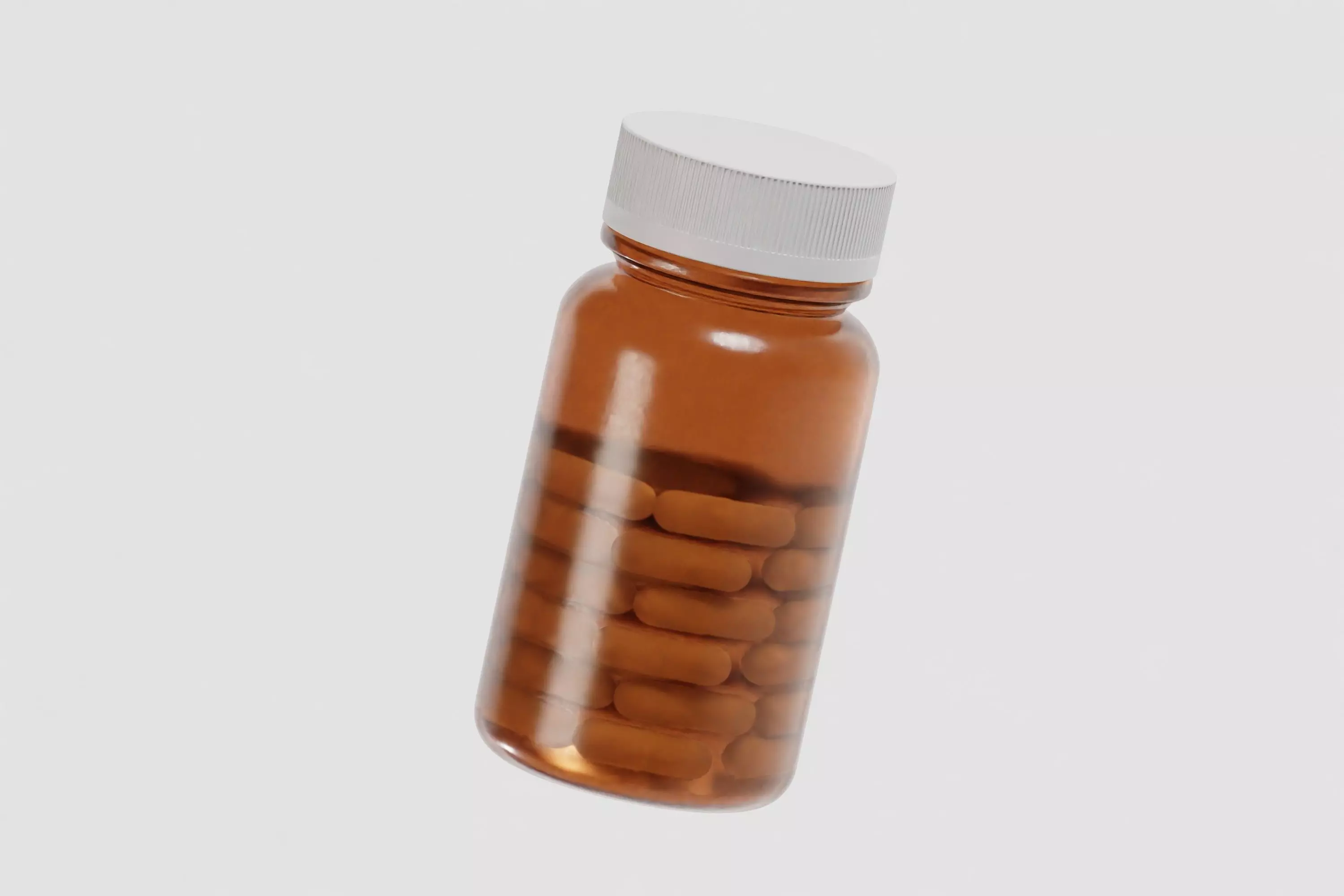 Pill Bottle 3d model Low-poly 3D model_1