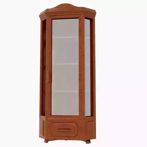 Antique Timber Corner Display Cabinet Carpentered Craft Malaysia