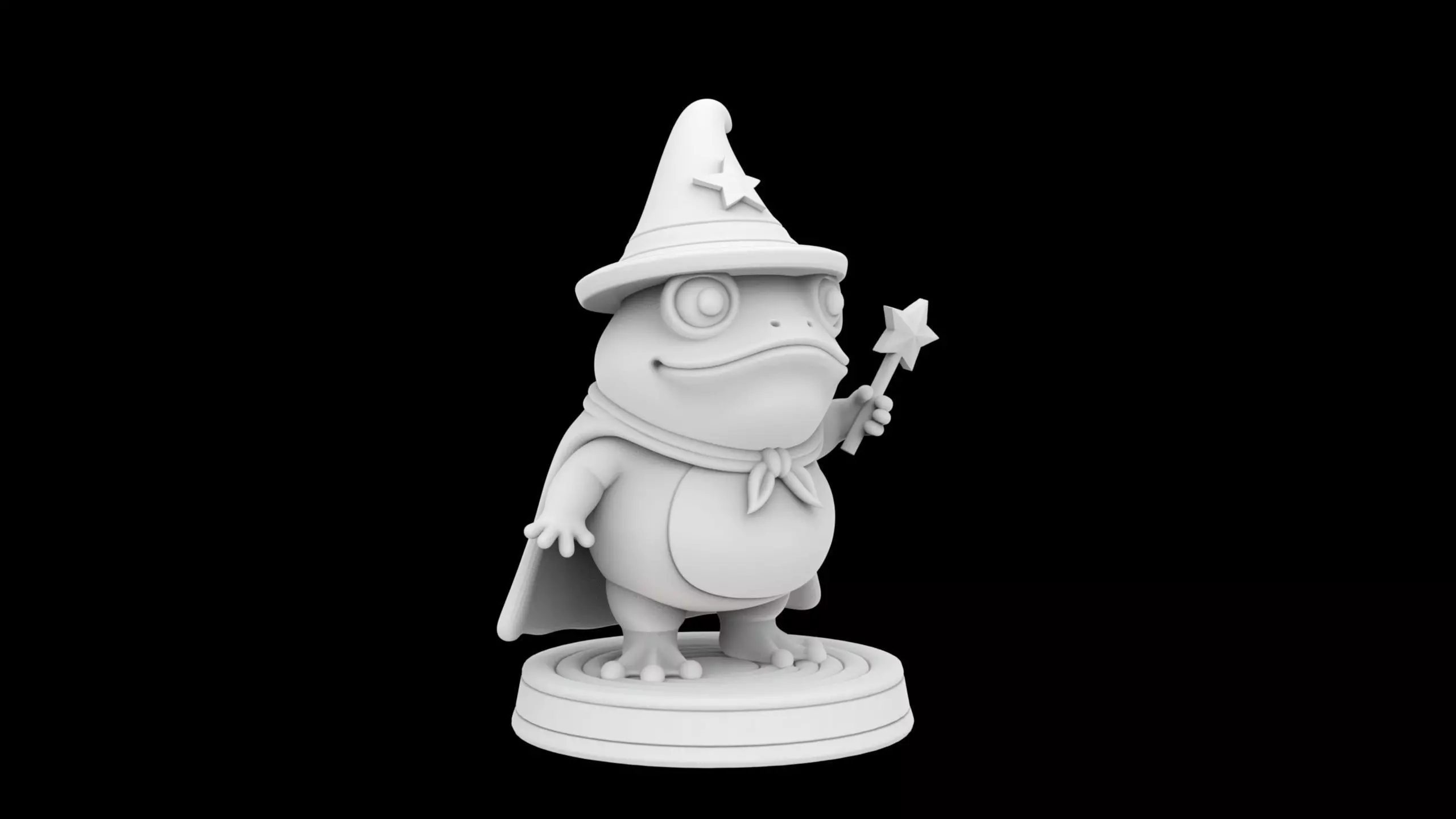 Bubble Wizard Frog 3d Print Model 3D print model