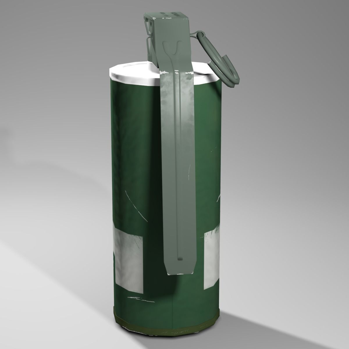 M18 Smoke Grenade Low-poly 3D model_7