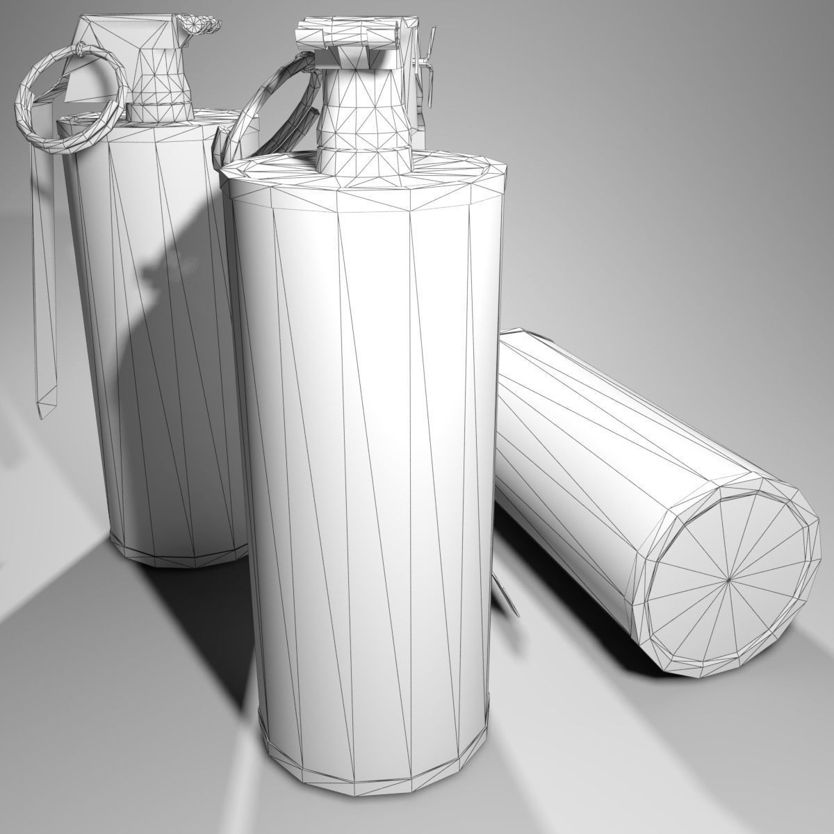 M18 Smoke Grenade Low-poly 3D model_13
