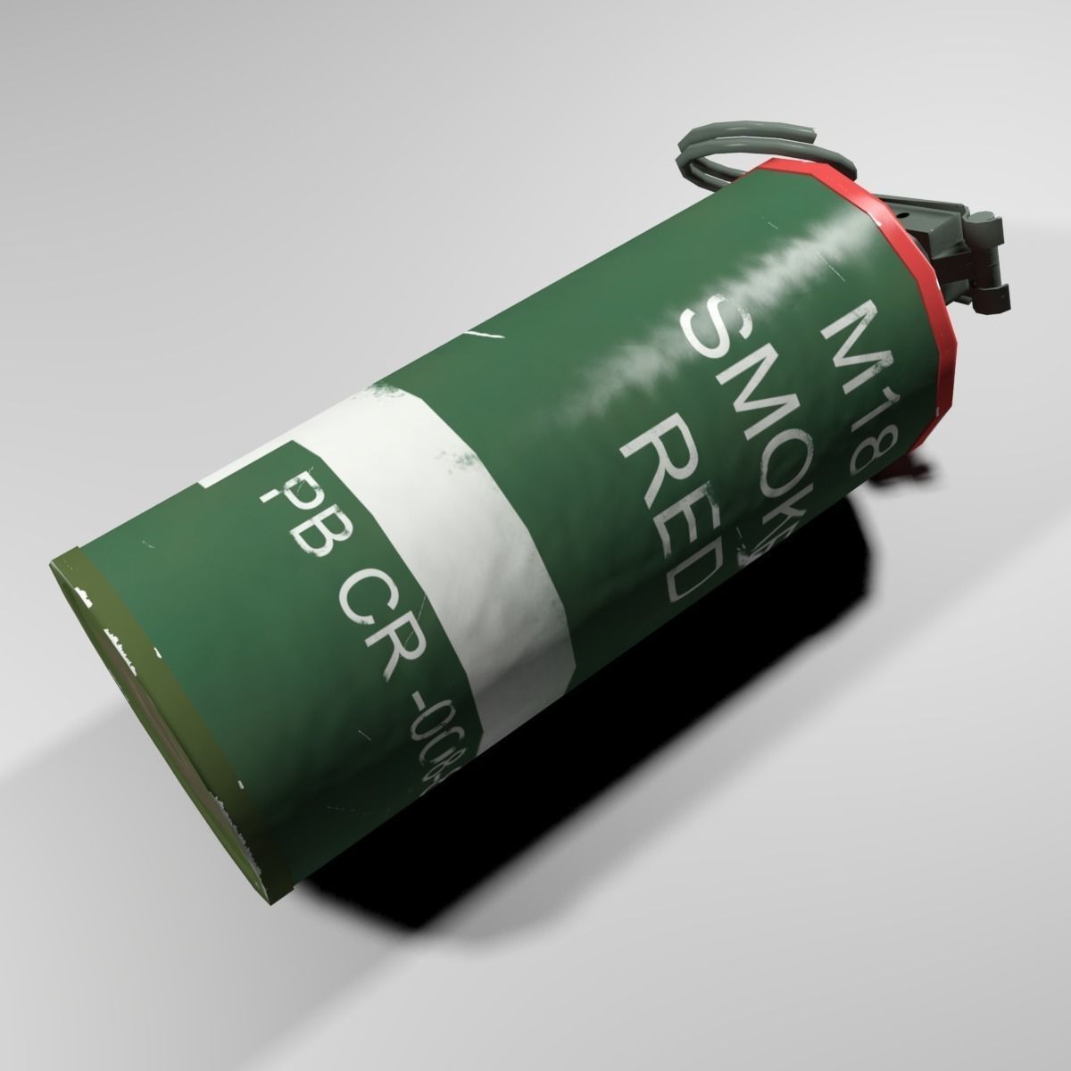 M18 Smoke Grenade Low-poly 3D model_5