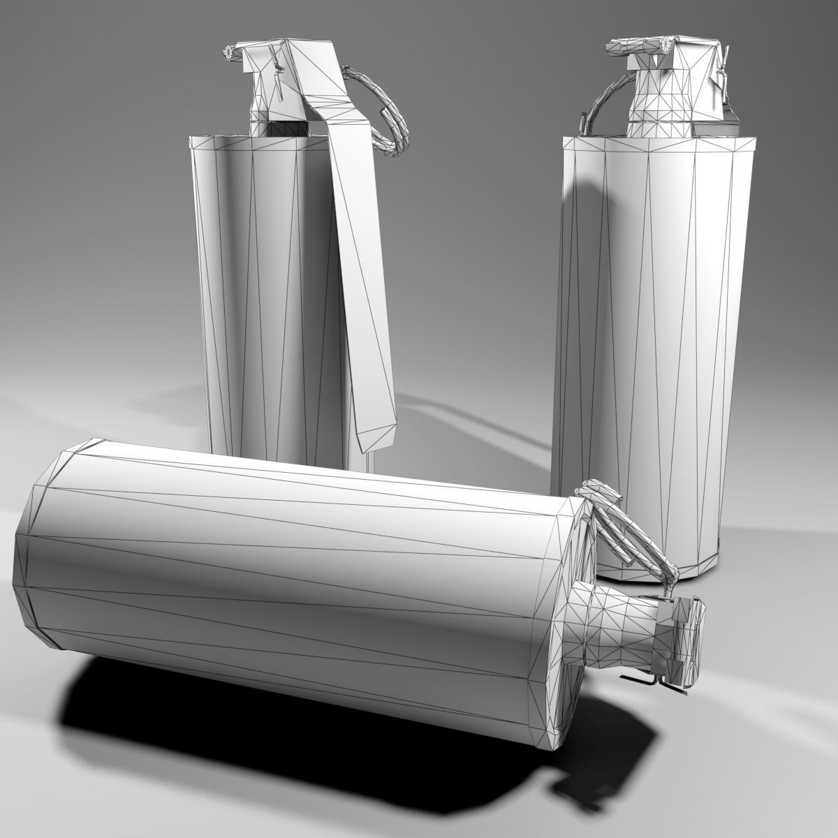 M18 Smoke Grenade Low-poly 3D model_14