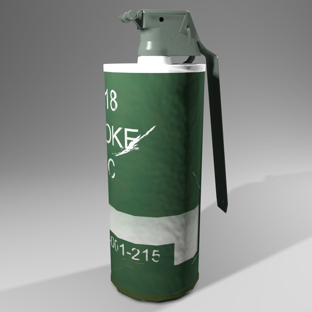 M18 Smoke Grenade Low-poly 3D model_9