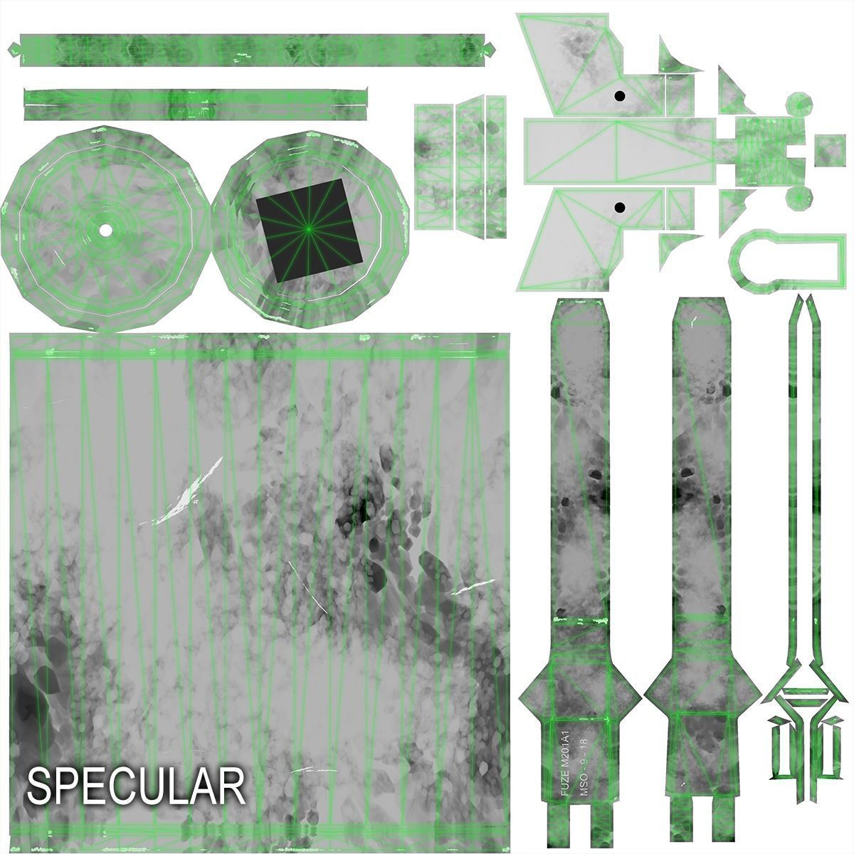 M18 Smoke Grenade Low-poly 3D model_20