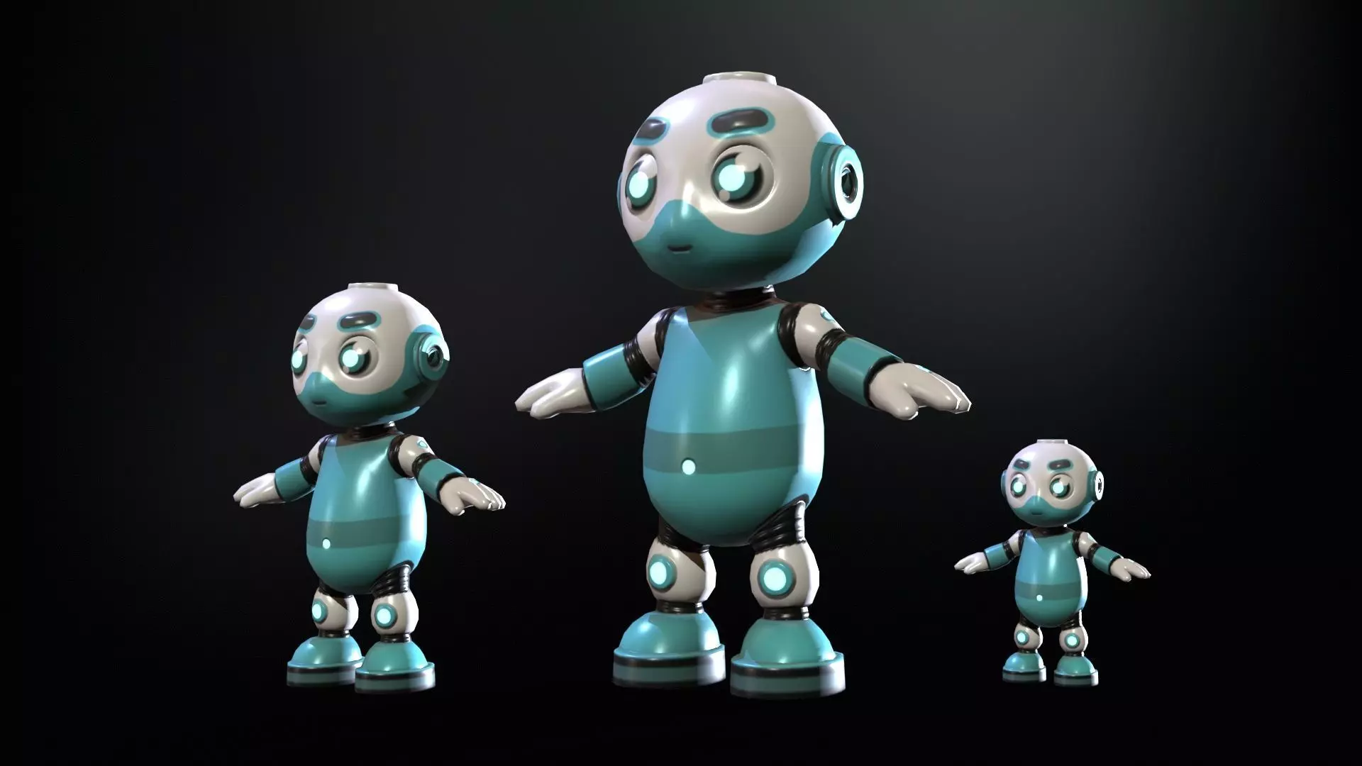 Minirobotic6 Low-poly 3D model_12