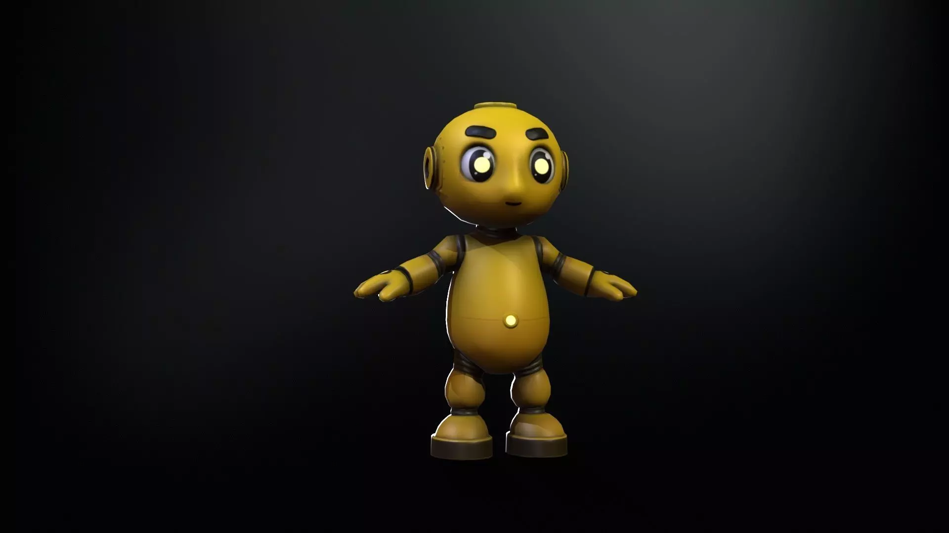 Minirobotic6 Low-poly 3D model_7