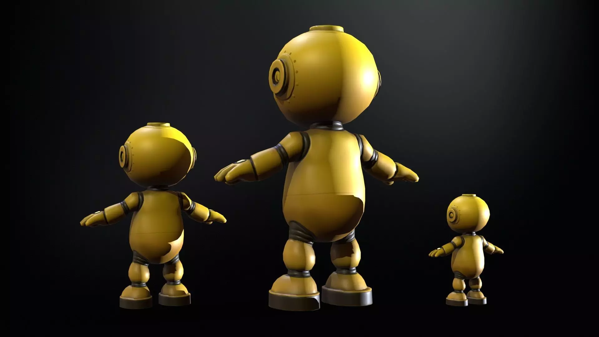 Minirobotic6 Low-poly 3D model_10