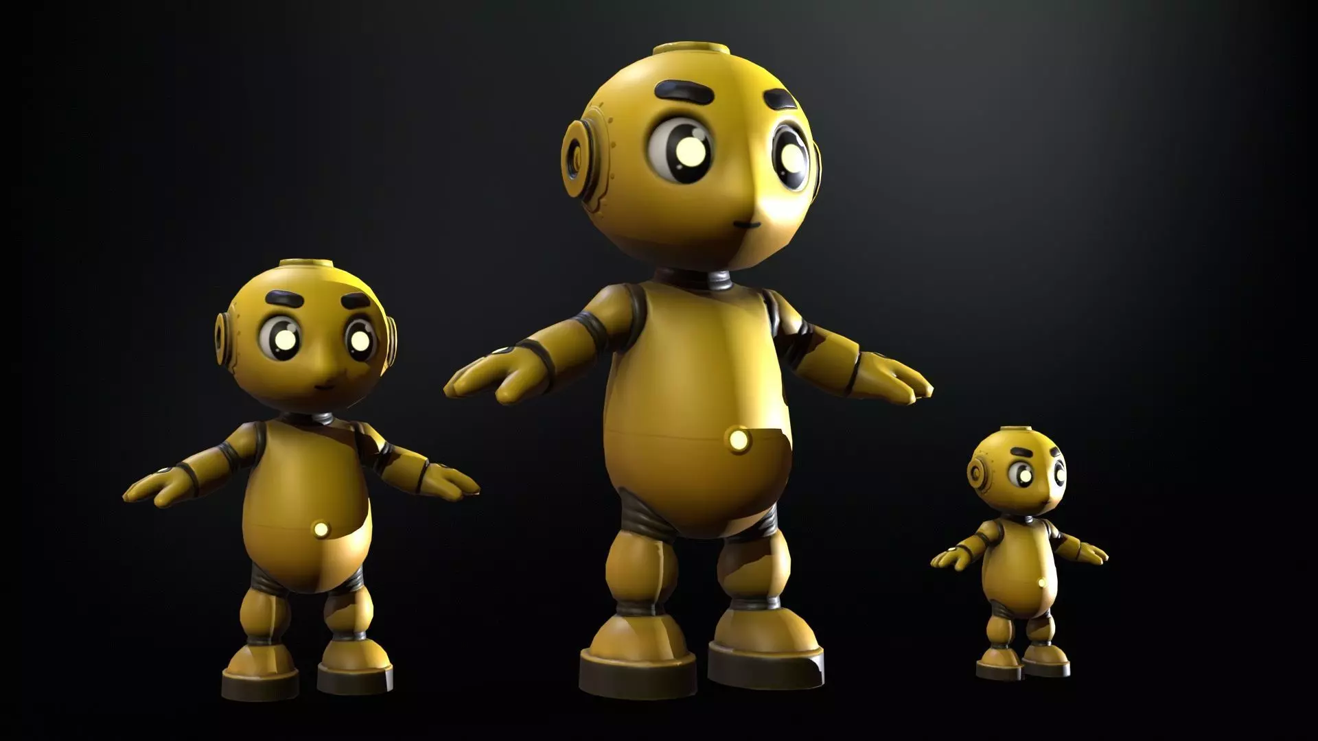Minirobotic6 Low-poly 3D model_9