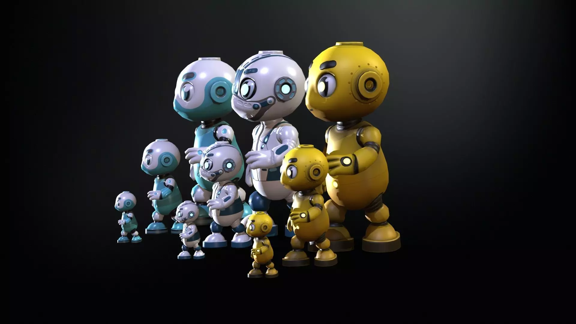 Minirobotic6 Low-poly 3D model_6