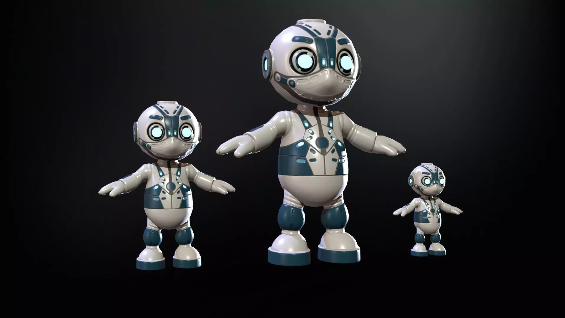 Minirobotic6 Low-poly 3D model_4