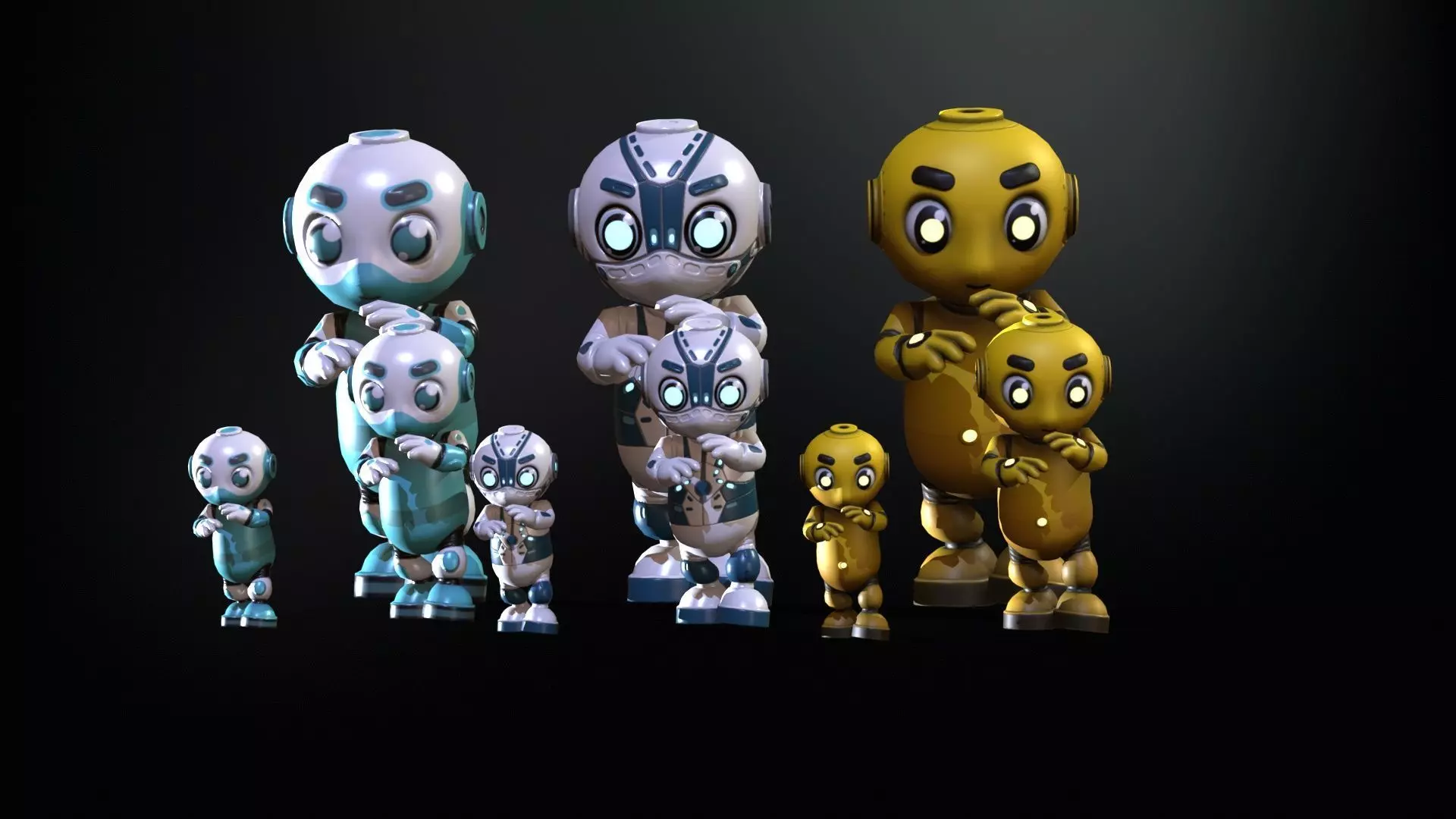 Minirobotic6 Low-poly 3D model_3