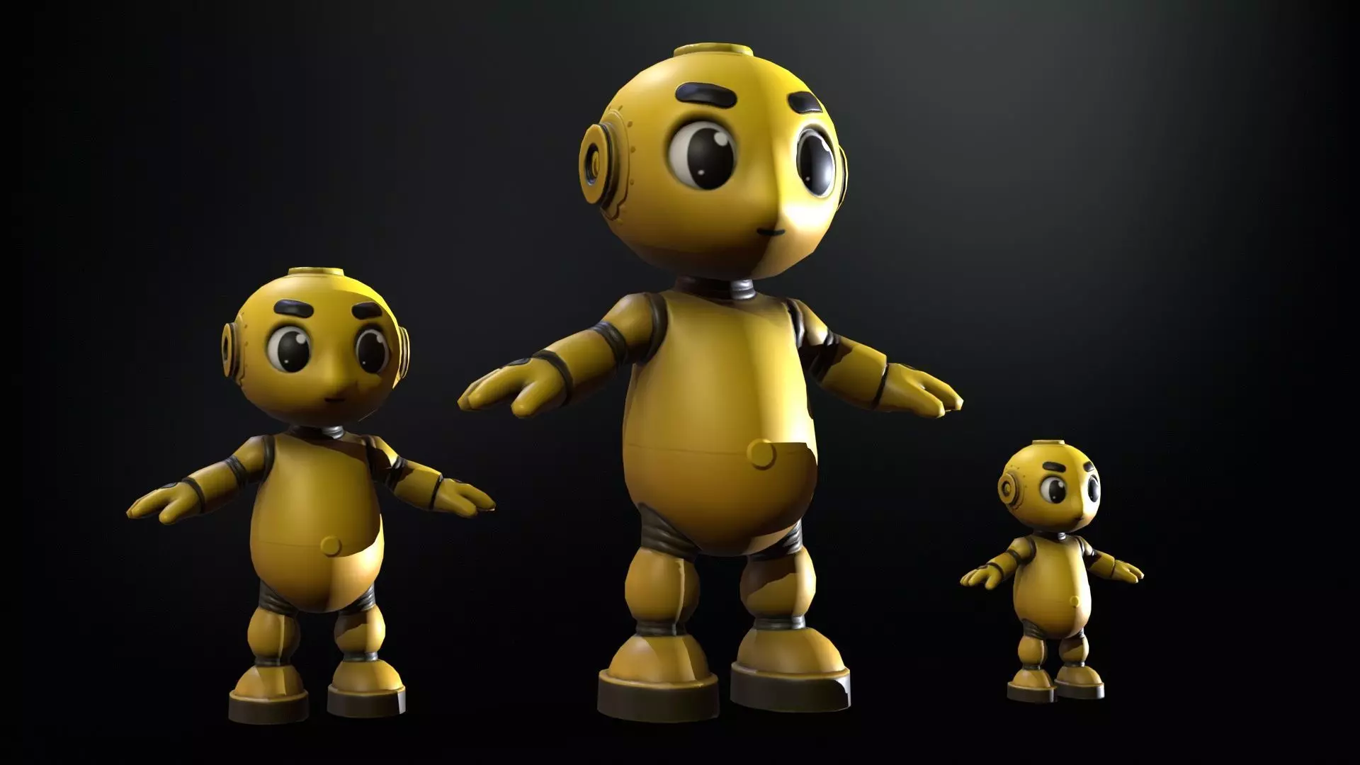 Minirobotic6 Low-poly 3D model_8