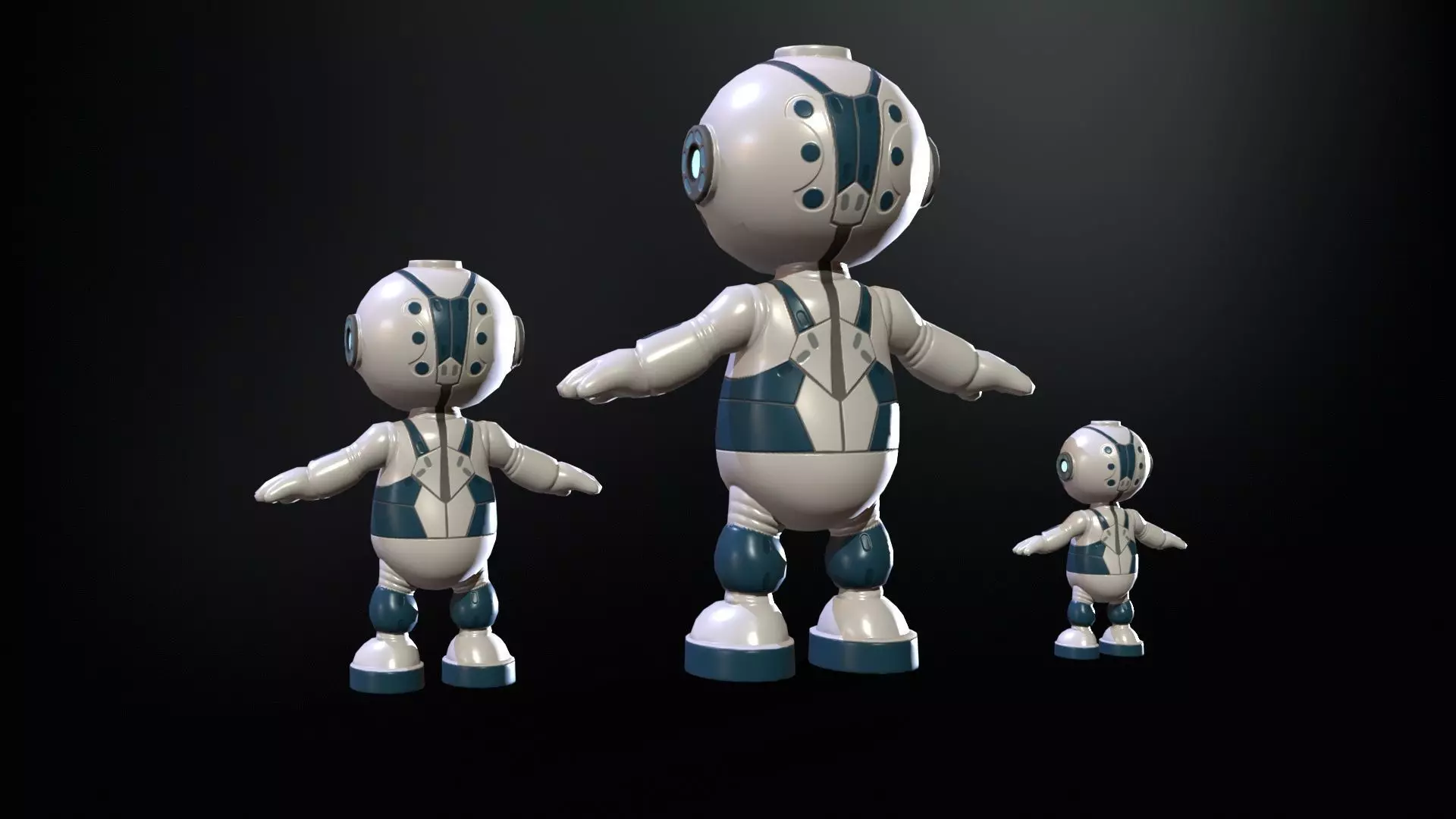 Minirobotic6 Low-poly 3D model_5