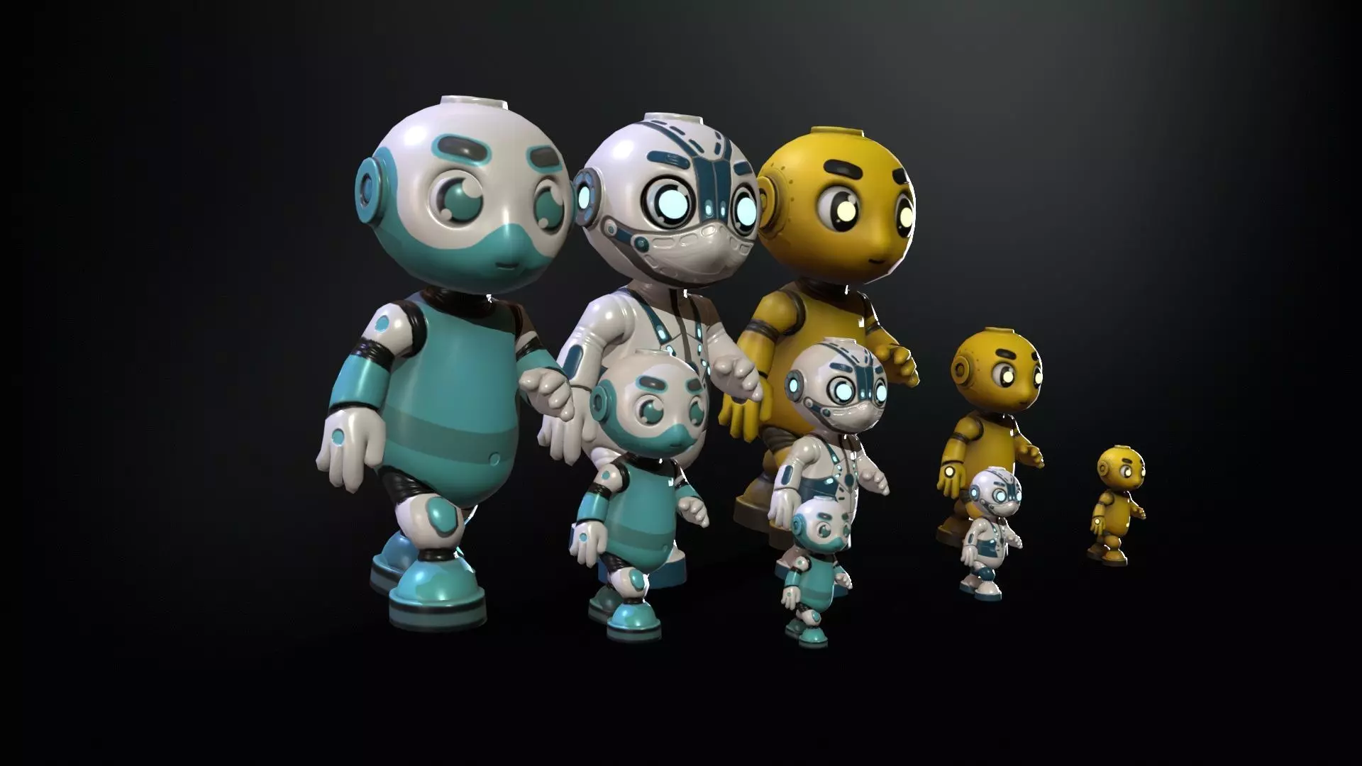 Minirobotic6 Low-poly 3D model_2