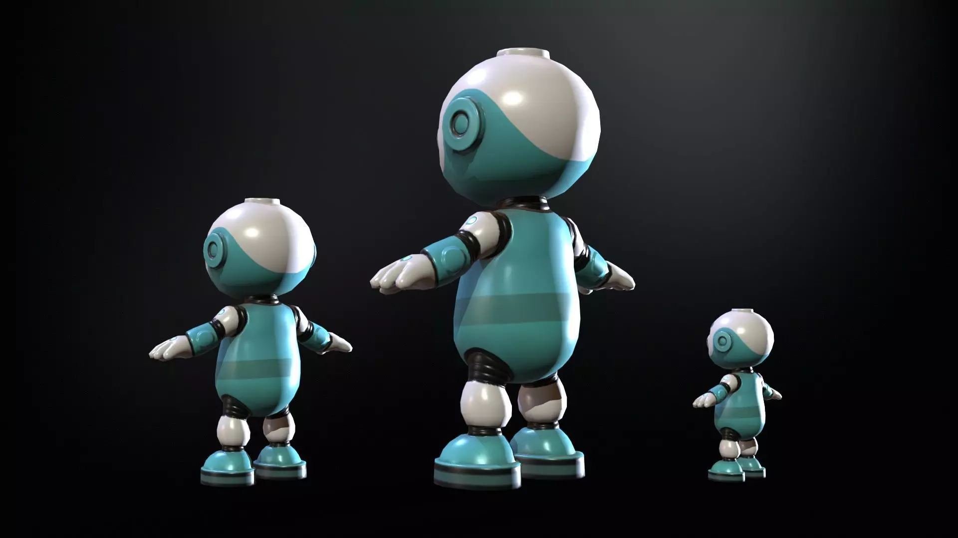 Minirobotic6 Low-poly 3D model_11