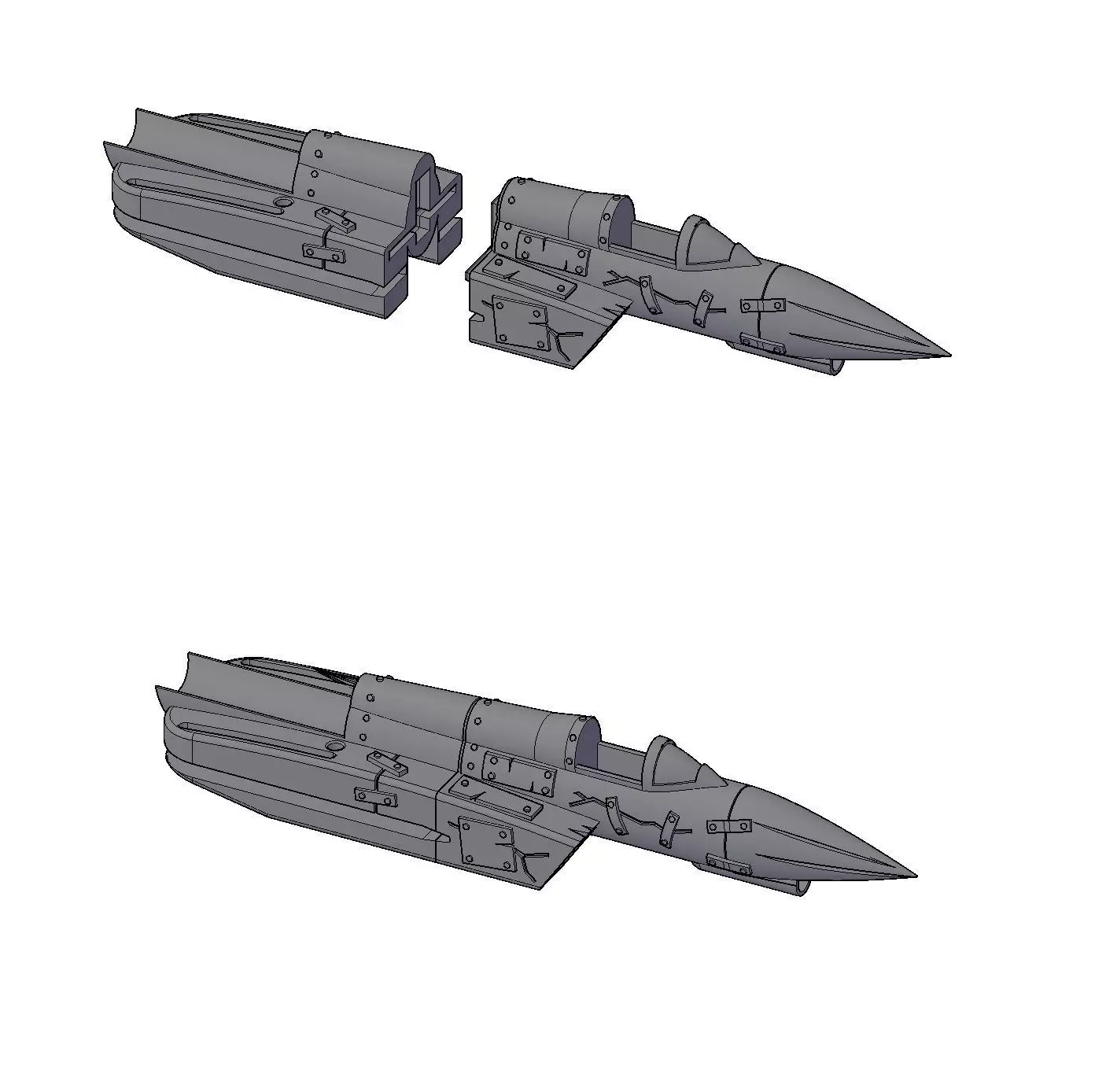 Ghost plane End of the world concept 3D print model_10