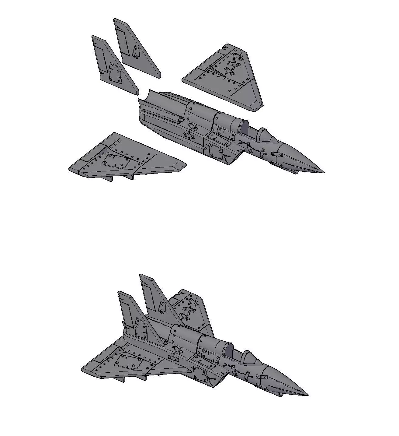 Ghost plane End of the world concept 3D print model_11