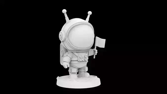 Chunky Space Explorer Cartoon Figurine