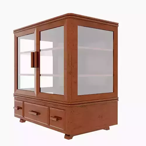 Antique Timber Display Shelf Drawer Carpentered Craft Malaysia