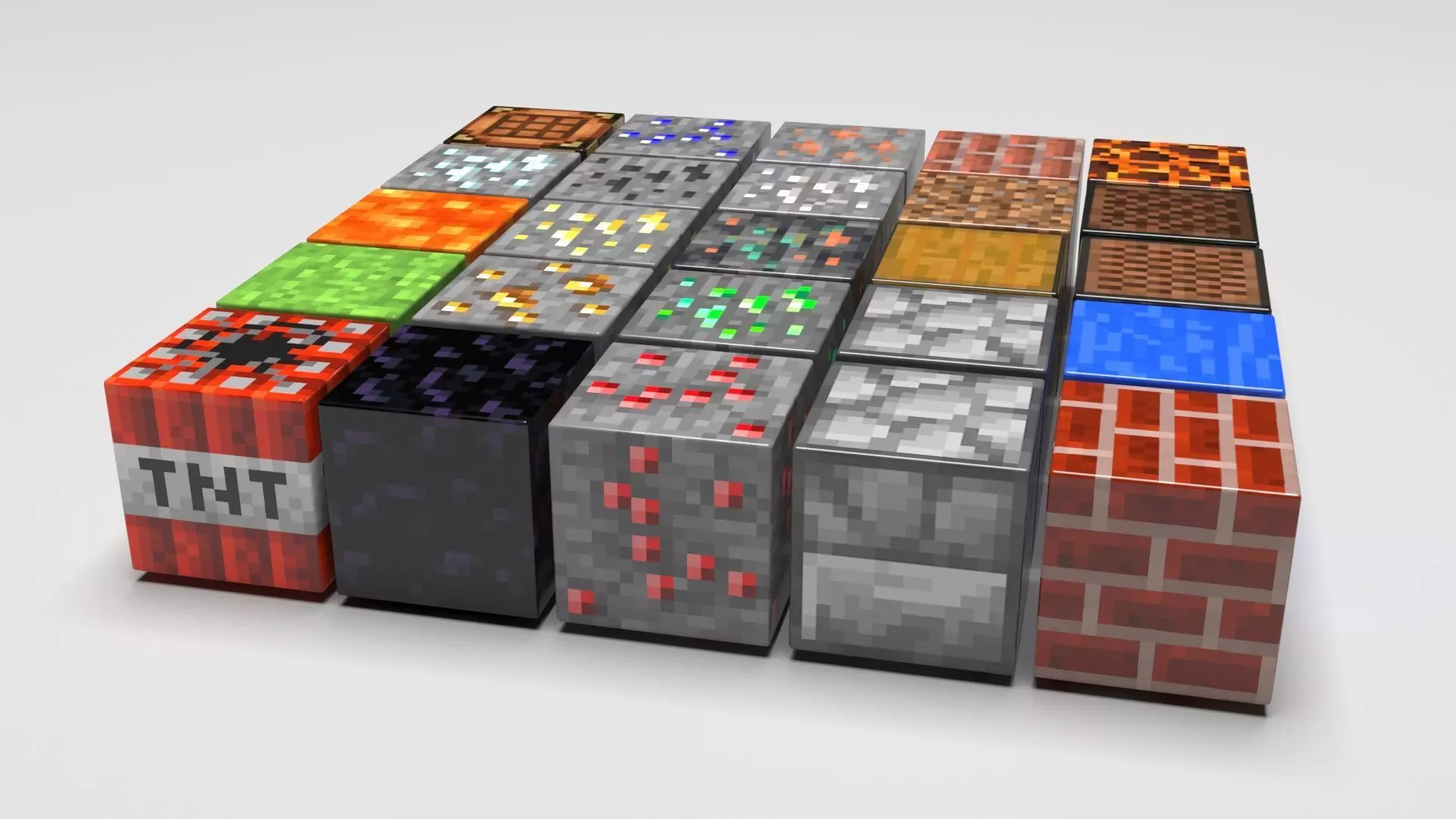 Minecraft Magnetic Blocks Set 3D print model_8