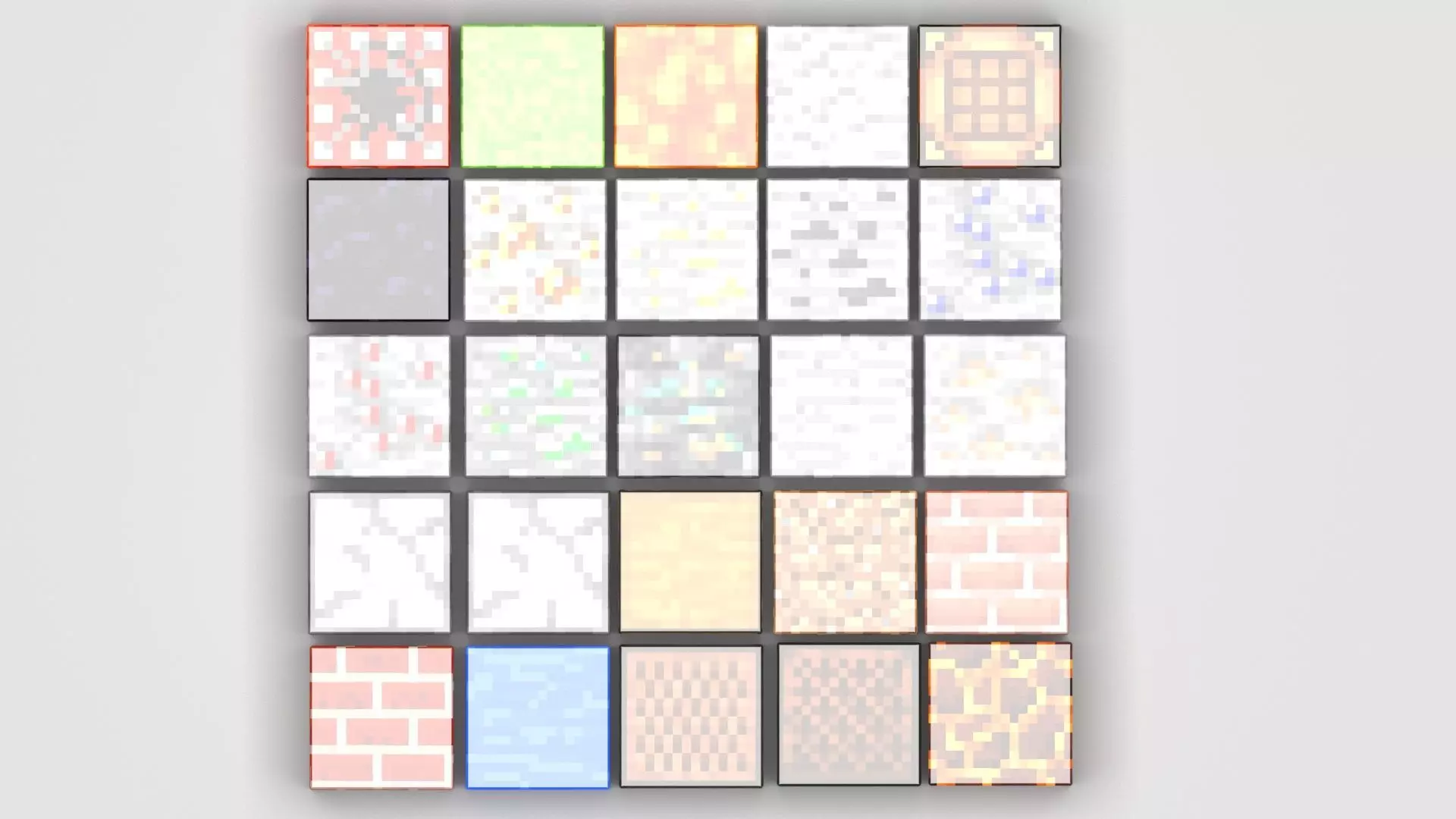 Minecraft Magnetic Blocks Set 3D print model_11