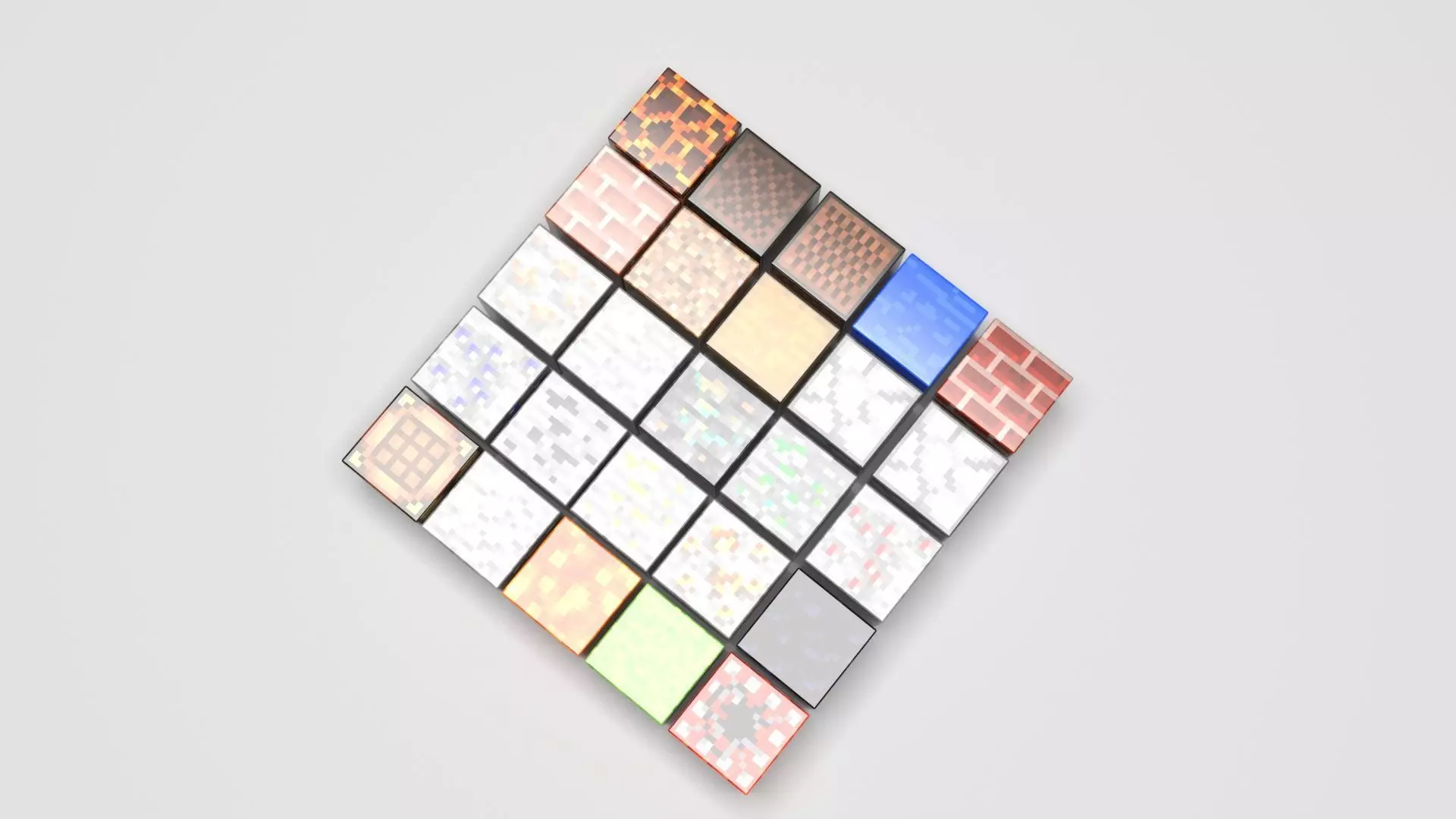 Minecraft Magnetic Blocks Set 3D print model_3