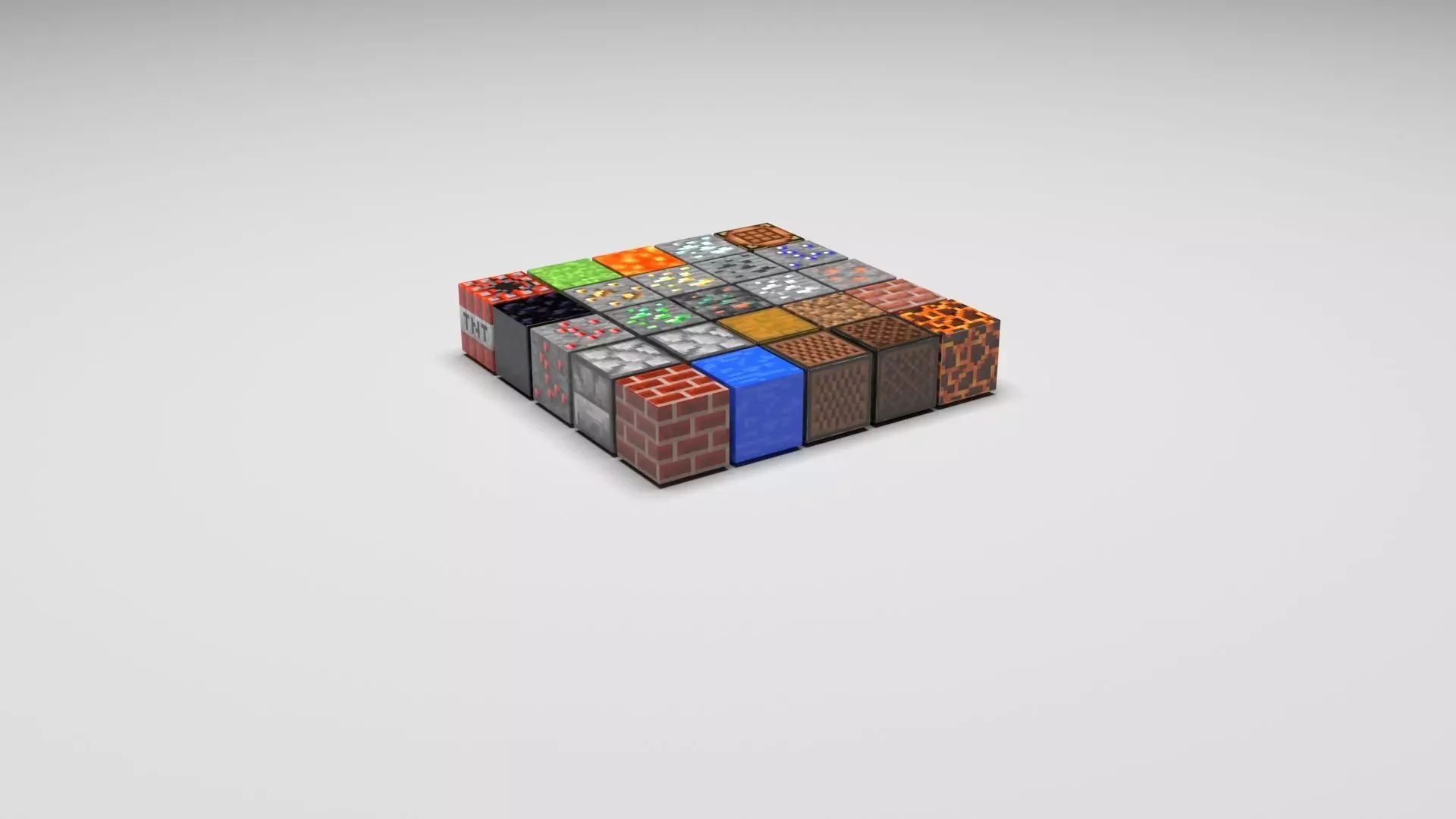 Minecraft Magnetic Blocks Set 3D print model_10