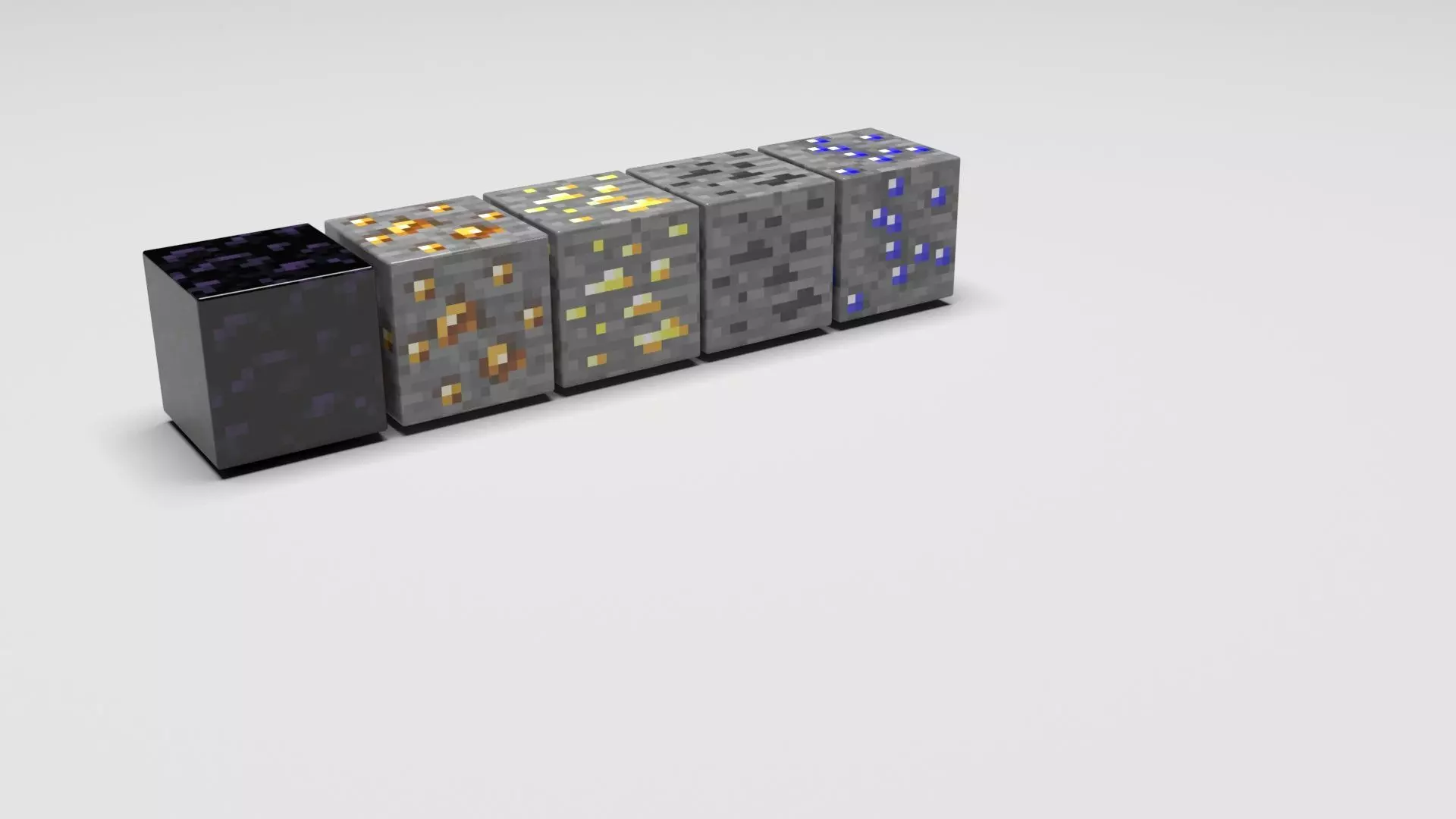 Minecraft Magnetic Blocks Set 3D print model_5