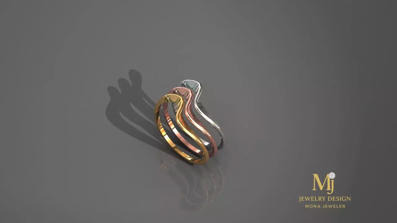 Minimal Wave Ring Free 3D print model