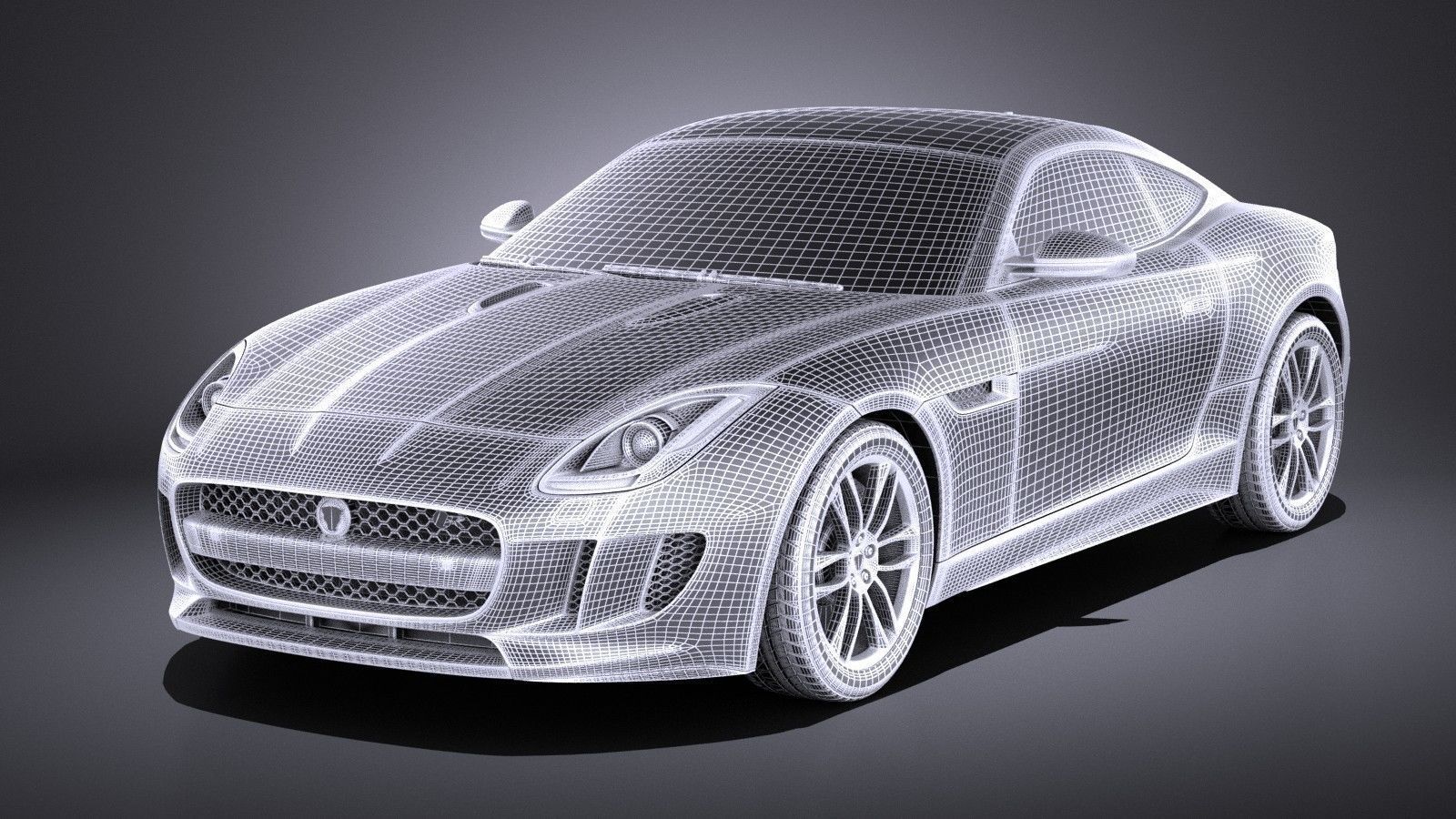 Jaguar F-Type R Coupe 2015 VRAY 3D model_16