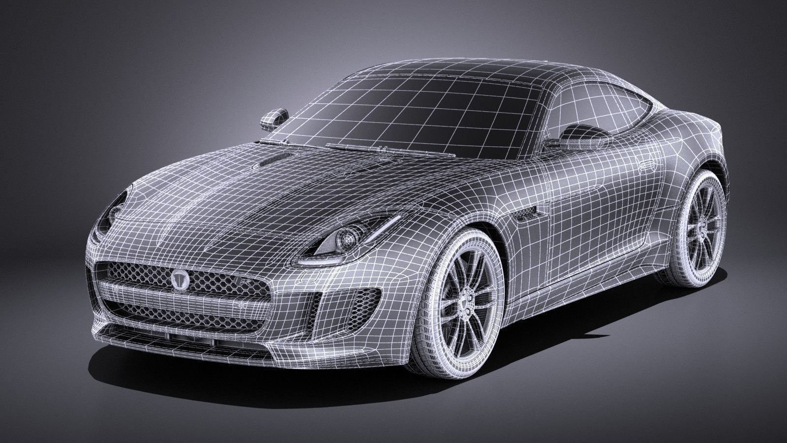 Jaguar F-Type R Coupe 2015 VRAY 3D model_18