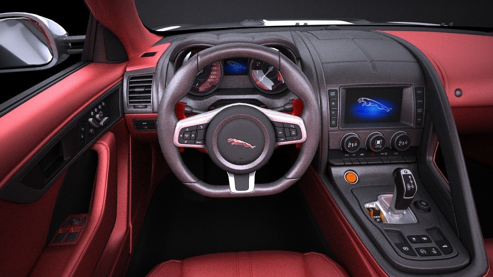 Jaguar F-Type R Coupe 2015 VRAY 3D model_12