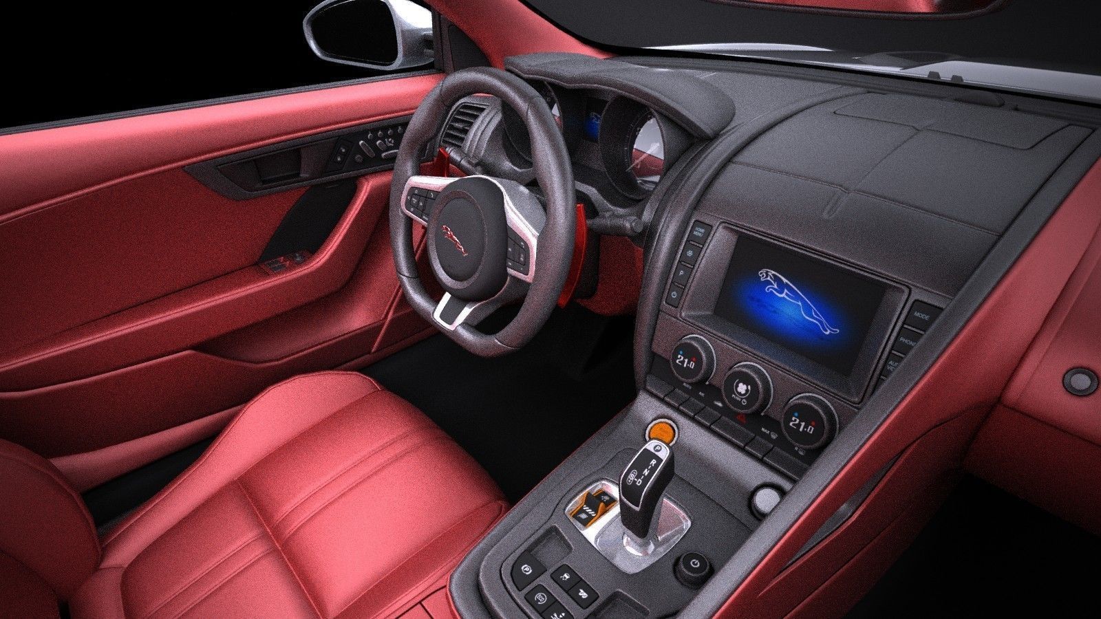 Jaguar F-Type R Coupe 2015 VRAY 3D model_13