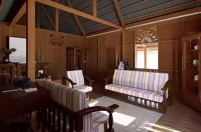 Malaysian Heritage Collection Antique Timber Furniture Bundle