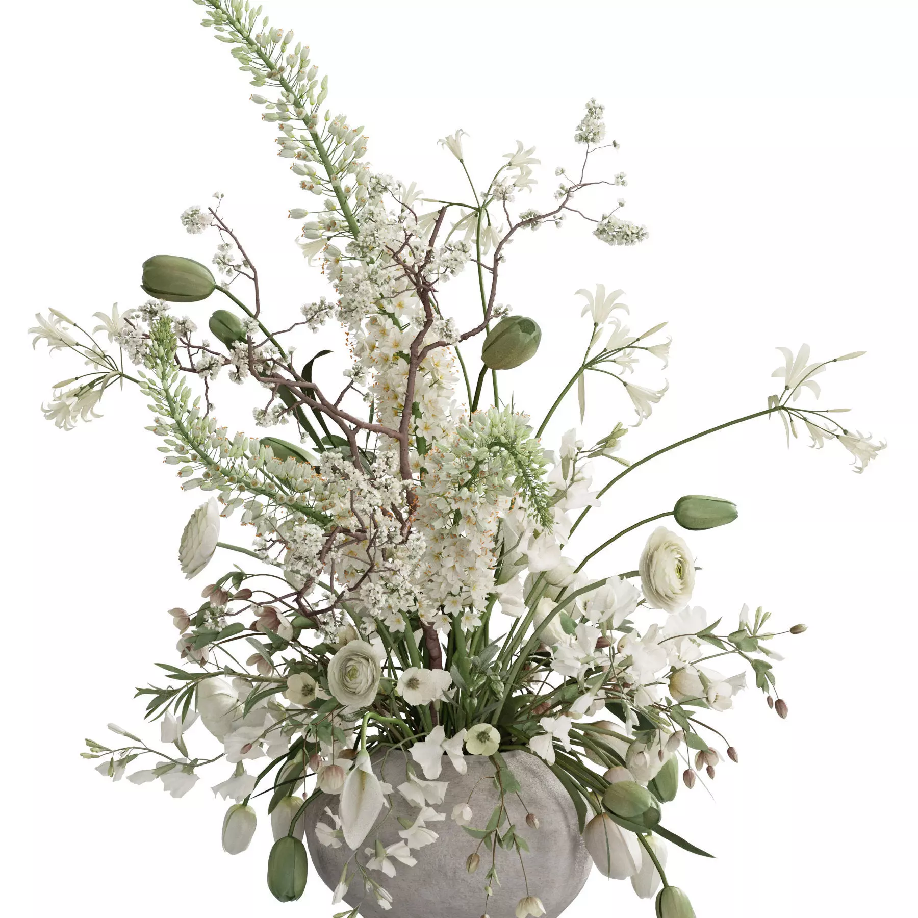 Flower In Vase 93 3D model_2