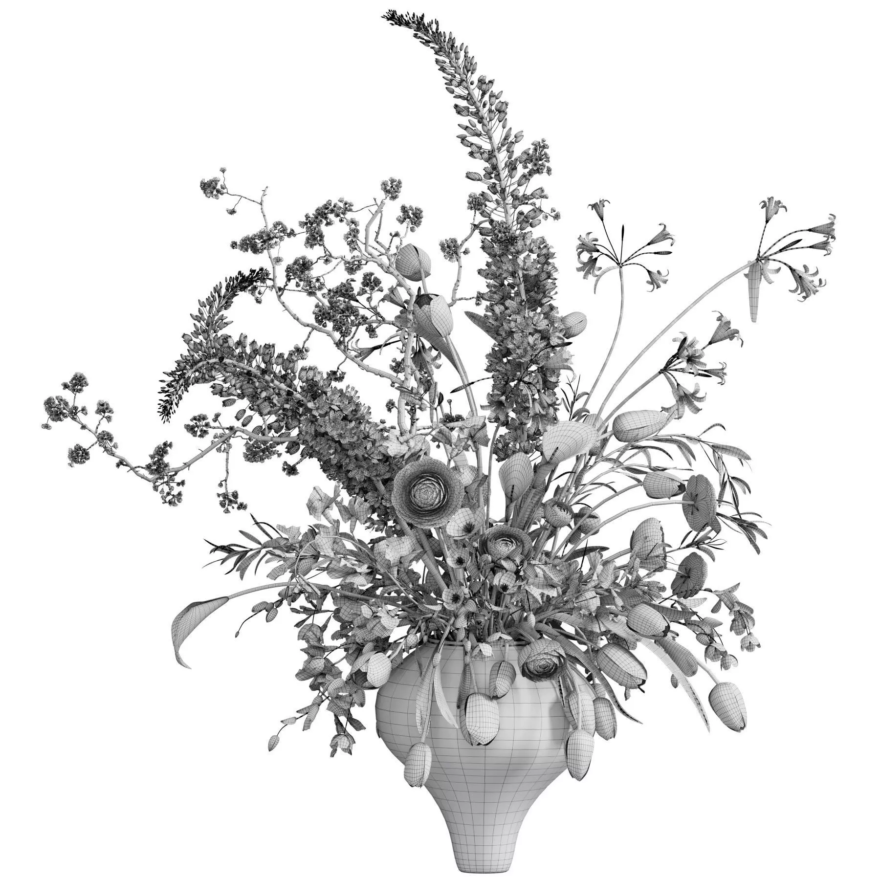 Flower In Vase 93 3D model_6