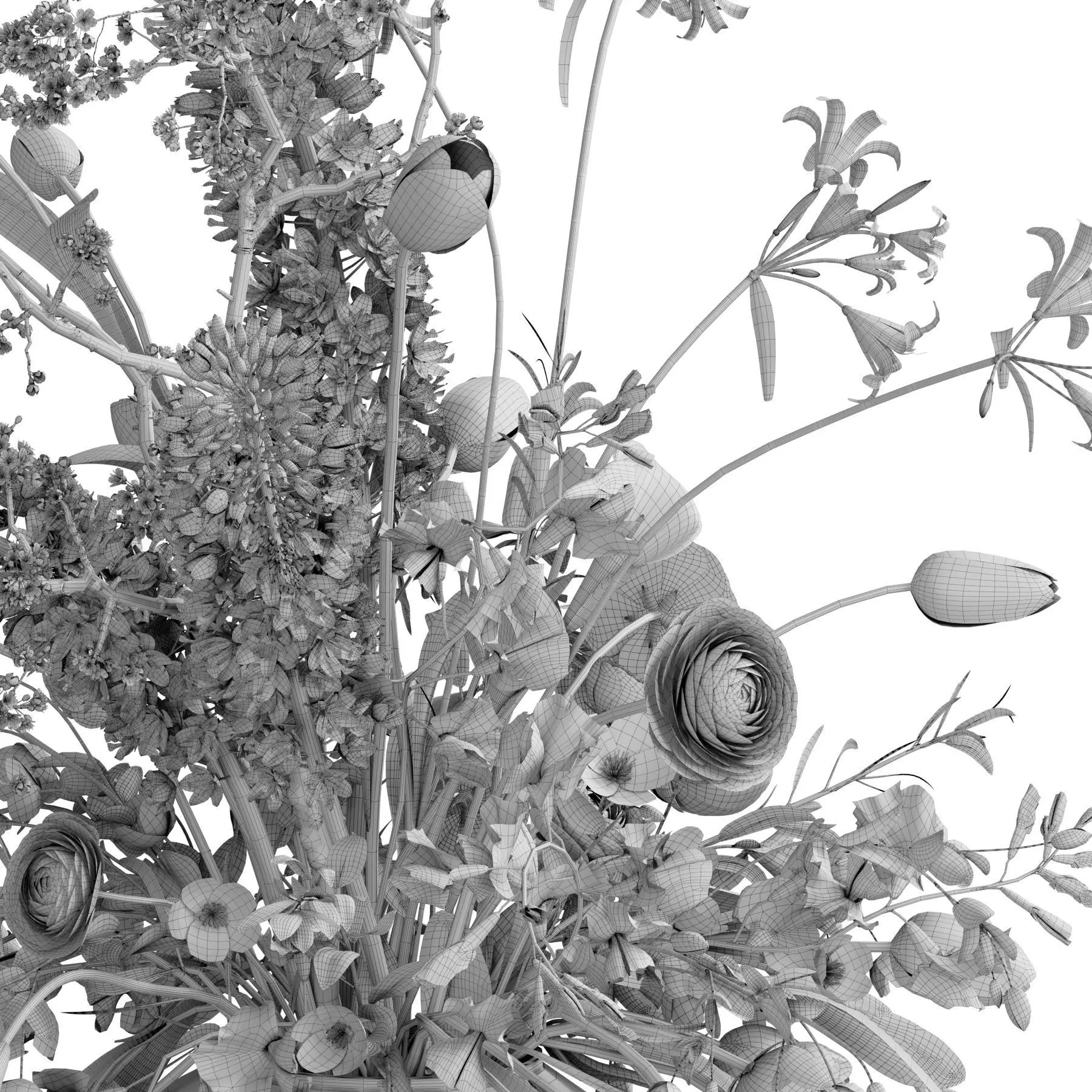 Flower In Vase 93 3D model_5