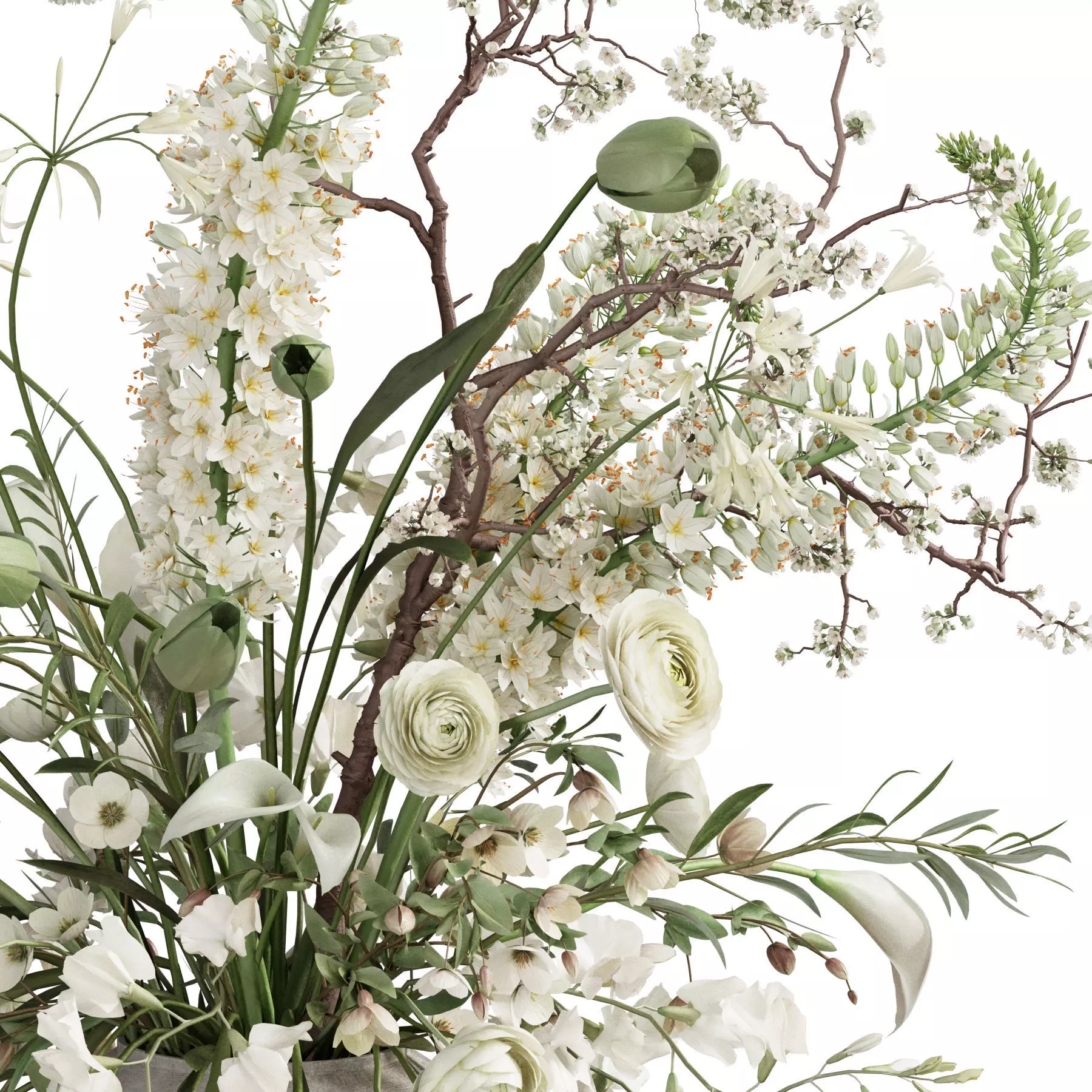 Flower In Vase 93 3D model_3