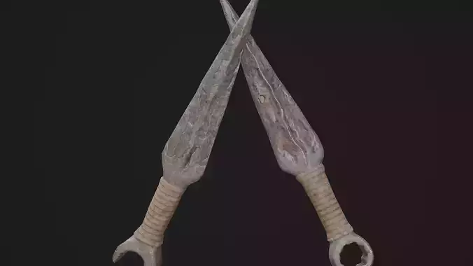 Throwing Knife Game Ready Model Low-poly 3D model