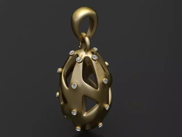 Organic Cage Pendant 3D print model