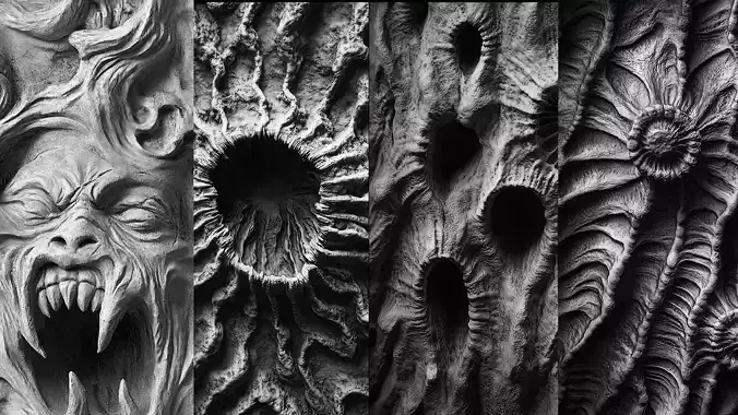 Beksinski Haunting Textures for ZBrush Volume 10