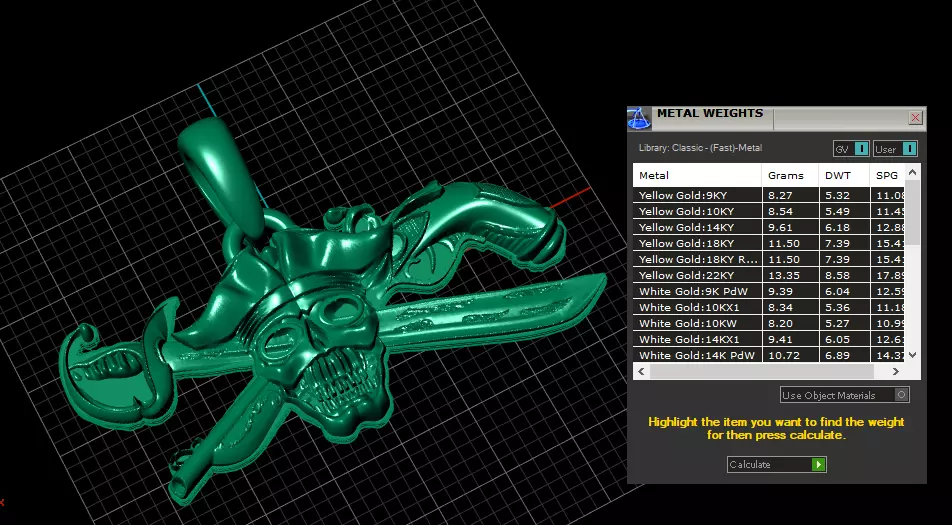 Pirate Skull Charm 3D print model_5