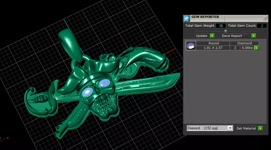 Pirate Skull Charm 3D print model_4