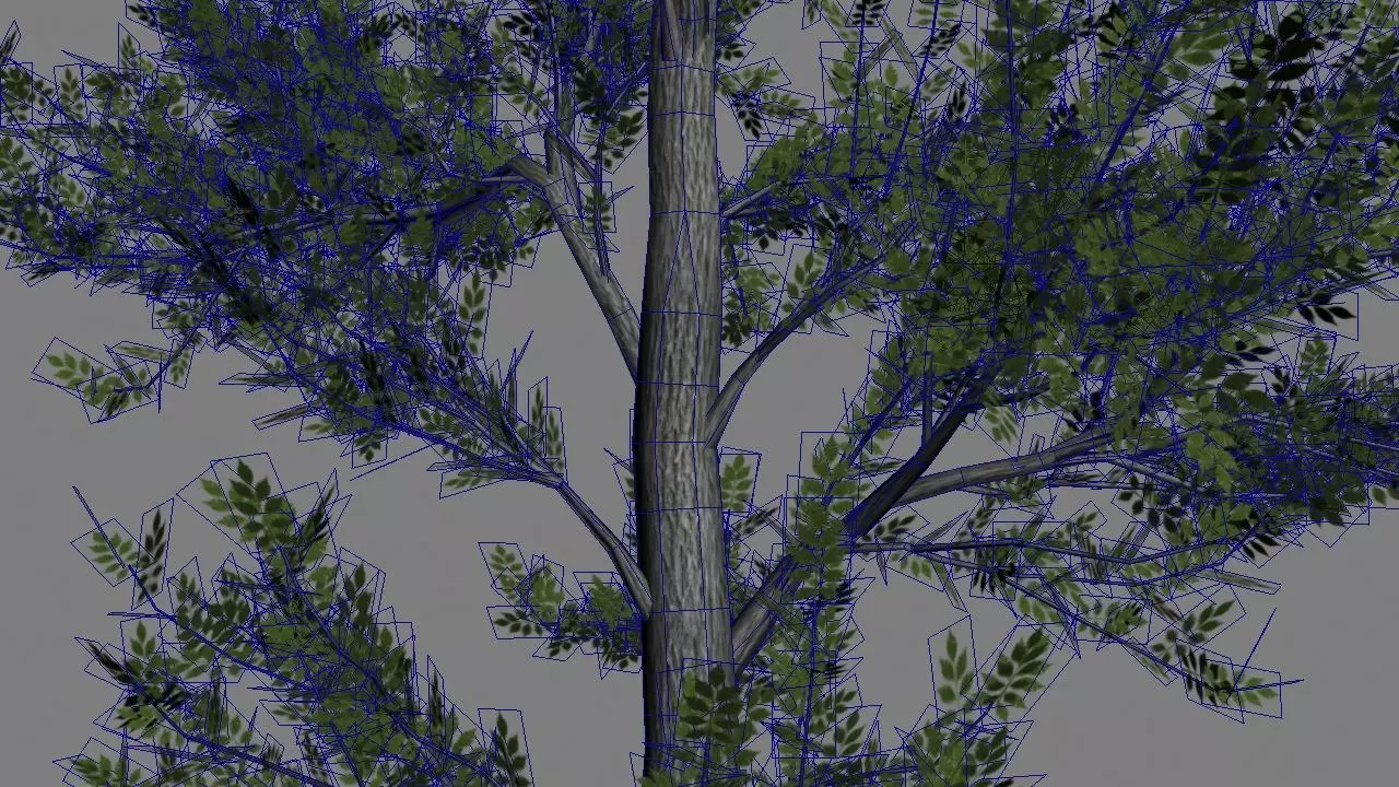 ash trees low poly Low-poly 3D model_7