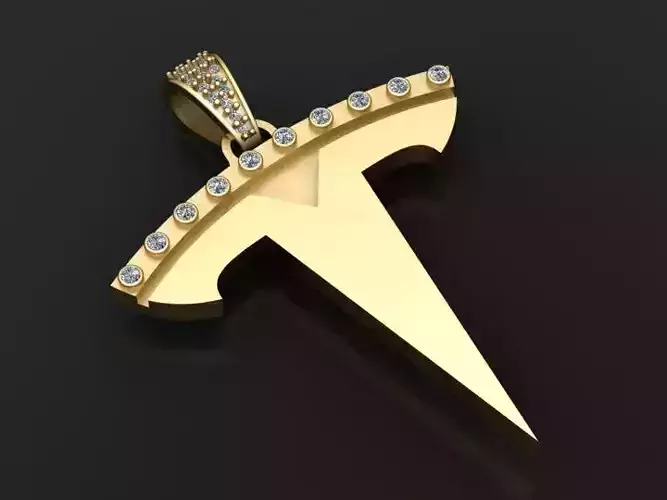 gold sword pendant  3d printable model 