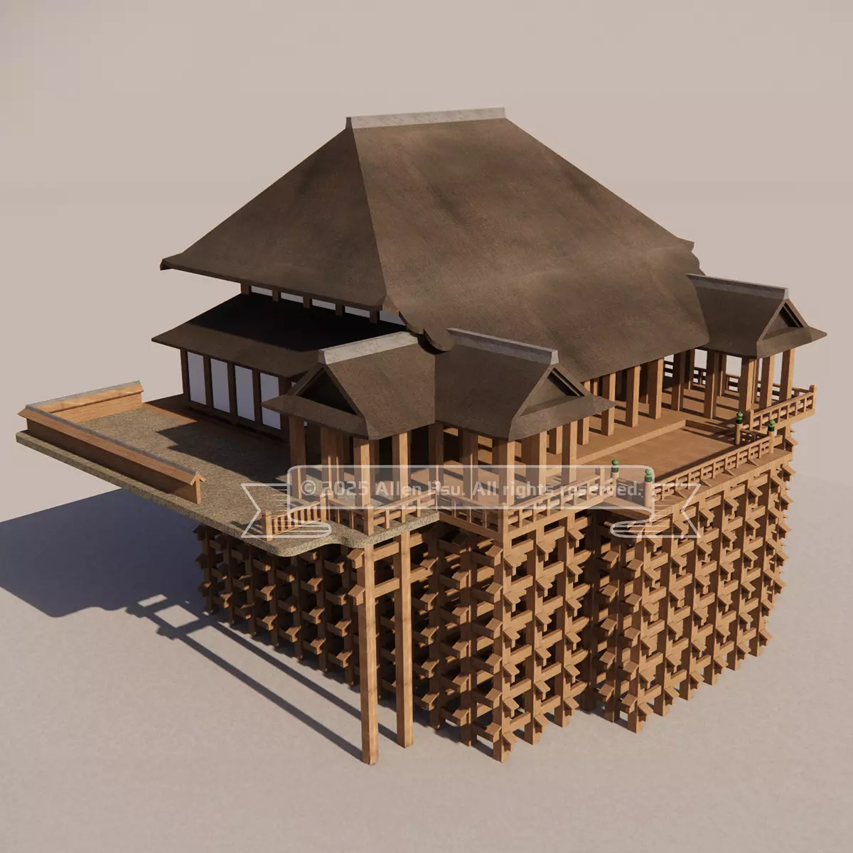 Kiyomizu-dera Temple 3D model_0