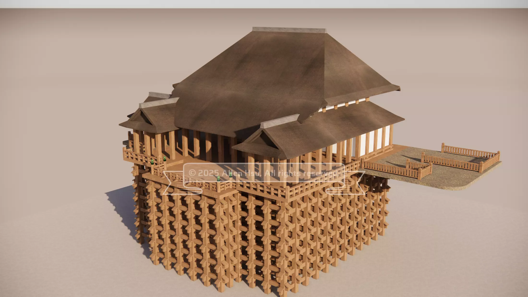 Kiyomizu-dera Temple 3D model_1