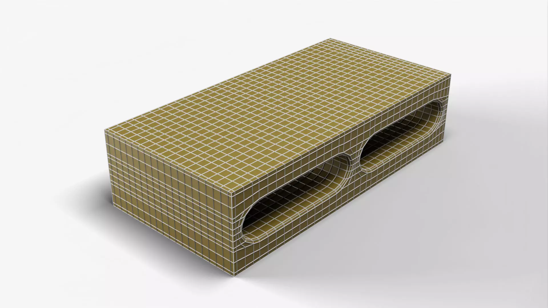 Hollow Cinder Block 01 3D model_12